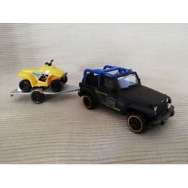 Voiture Jeep Wrangler Avec Remorque Transport Quad 1/64-Majorette