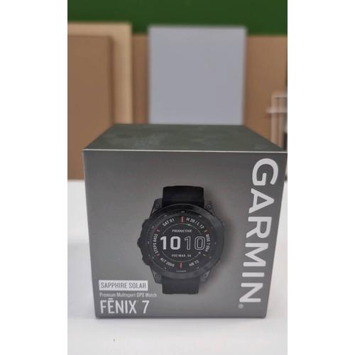 Garmin Fenix 7 Sapphire Solaire Gris Ardoise Dlc Titane/Noir (010-02540-21) Gris Ardoise/Noir