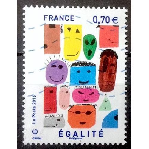 Concours Dessins D'enfants - Egalité 0,70€ (Superbe N° 5022) Oblitération Très Légère / Propre / Bleue - France Année 2016 - Brn83 - N28267