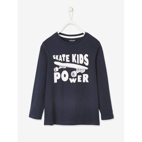 Tee-Shirt Message Graphique Garçon Manches Longues Oeko-Tex® (Vertbaudet)