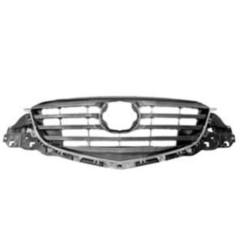 Grille De Radiateur Pour Mazda Cx-5 I, 2015-2016, Grise, Moulure Chromé, Neuve