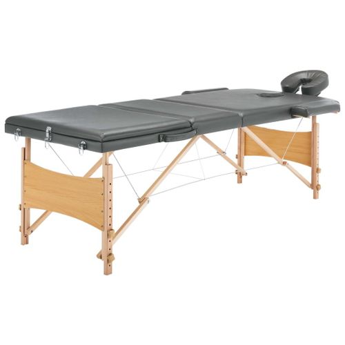 Table De Massage Avec 3 Zones Cadre En Bois 186 X 68 Cm Anthracitehelloshop26 02_0001801