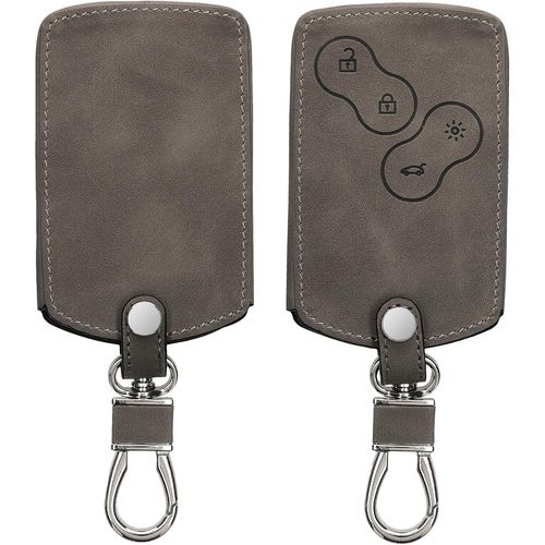 Ershi-Accessoire Clef De Voiture Compatible Avec Renault 4-Bouton (Keyless Go Uniquement) - Coque De Clé De Voiture En Nubuck - Gr[5