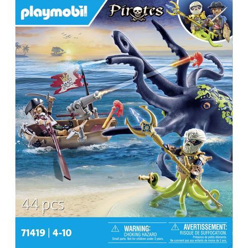 Playmobil 71419 - Pirate Avec Pieuvre Géante