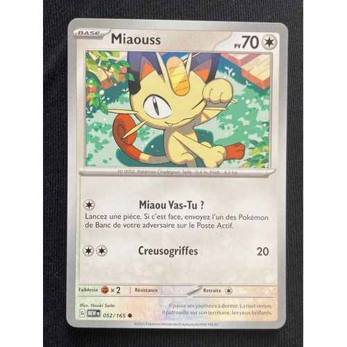 (2142) Miaouss 52/165 Pokemon 