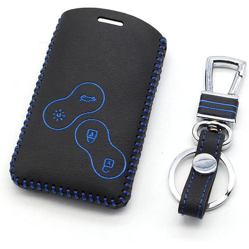 Ershi-Cuir Voiture Clé Cas De Couverture Porte-Clés Pour Renault Clio Scenic Mégane Duster Sandero Captur Twingo Koleos 4 Boutons [5