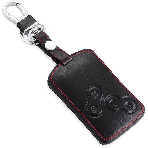 Ershi-Cuir Voiture Clé Cas De Couverture Porte-Clés Pour Renault Clio Scenic Mégane Duster Sandero Captur Twingo Koleos 4 Boutons [5
