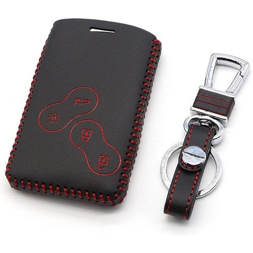 Ershi-Cas De Couverture De Clé De Voiture En Cuir Porte-Clés Pour Renault Clio Scenic Mégane Duster Sandero Captur Twingo Koleos 4[5