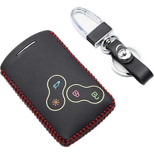 Ershi-Cas De Couverture De Clé De Voiture En Cuir Porte-Clés Pour Pour Renault Clio Scenic Mégane Duster Sandero Captur Twingo Kol[5