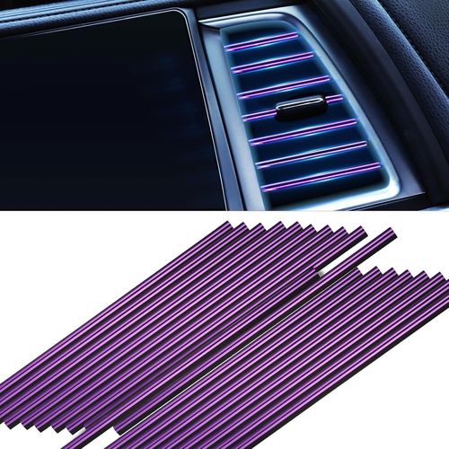 Ershi-Bande Décorative Voiture, 30pc Décoration De Sortie D`Air De Voiture, 20cm Accessoires Voiture Intérieur Diy, Garniture Voit[4