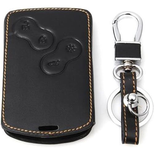 Ershi-Cas De Couverture De Clé De Voiture En Cuir Porte-Clés Pour Renault Clio Scenic Mégane Duster Sandero Captur Twingo Koleos 4[5