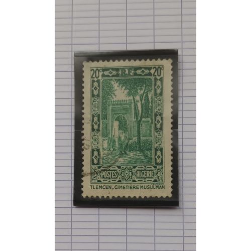 L190 -- Timbre Oblitéré Algérie Département Français N ° 107 -- Année 1936/37 -- " Site Et Paysage, Cimetière Mulsuman À Tlemcen ".