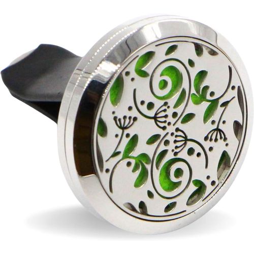 Ershi-Zen`Arôme Diffuseur De Parfum Pour Voiture Clip`Arôme, Désodorisant Voiture Pour Parfum Et Huile Essentielle, Acier Inoxydab[5