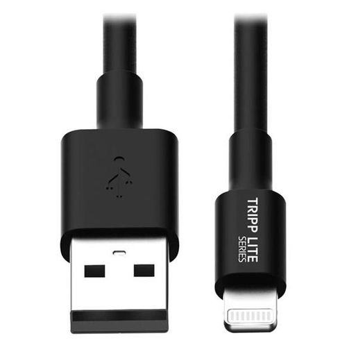 Eaton Tripp Lite Series USB-A to Lightning Sync/Charge Cable, MFi Certified - Black, M/M, 10 in. (0.25 m) - Câble Lightning - Lightning mâle pour USB mâle - 25.4 cm - noir - pour P/N: CSD32USB...