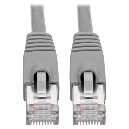 Eaton Tripp Lite Series Cat6a 10G Snagless Shielded STP Ethernet Cable (RJ45 M/M), PoE, Gray, 3 ft. (0.91 m) - Cordon de raccordement (DTE) - RJ-45 (M) pour RJ-45 (M) - 90 cm - STP - CAT 6a -...
