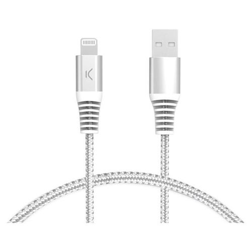 Ksix - Câble Lightning - USB mâle pour Lightning mâle - 1 m - blanc