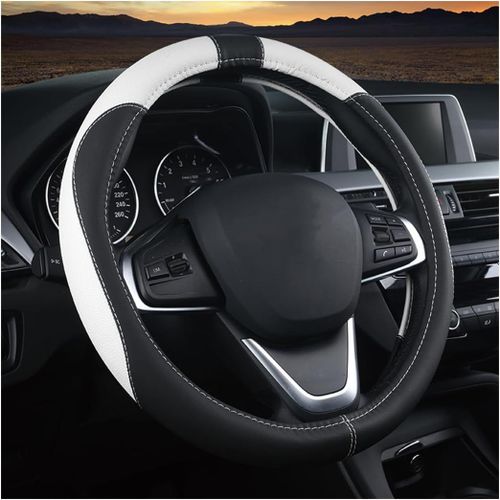 Ershi-Couvre Volant Voiture, Antidérapant Couvre Volant, Respirant Microfibre Cuir Couvre Volant, Housse De Volants De Voiture Acc[2