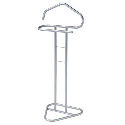 Valet De Chambre Valet De Nuit Camilo Chevalet De Nuit Avec Cintre Pour Veste Et Portant Pour Pantalons, En Métal Laqué Gris Clair