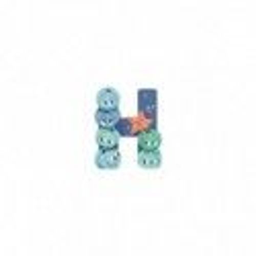 Lettre Bois H Bleu L'alphabet - Moulin Roty