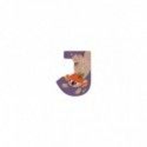 Lettre Bois J Violet L'alphabet - Moulin Roty