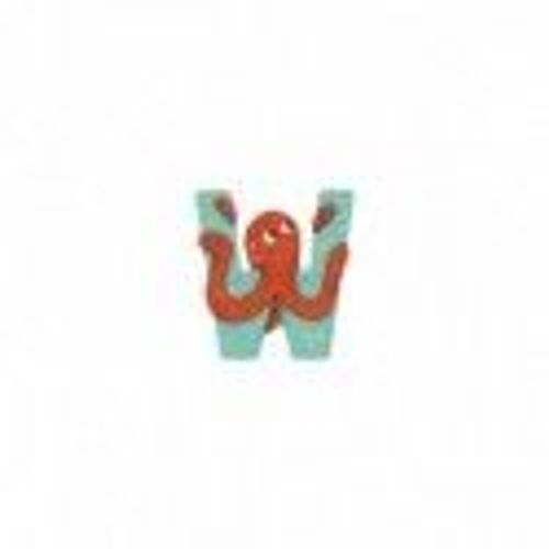 Lettre Bois W Bleu L'alphabet - Moulin Roty