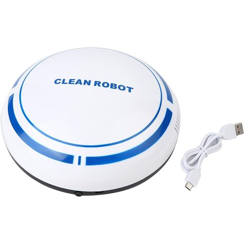 Aspirateur robot Automatique Intelligent Rechargeable par USB bleu blanc