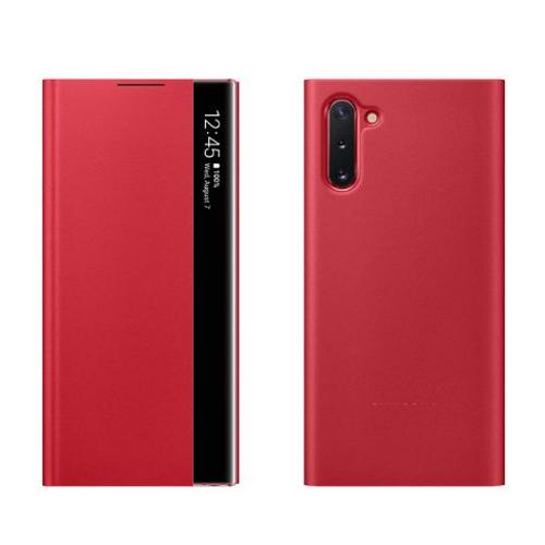 Coque Pour Samsung Galaxy Note10, Note10 5g,Clear View Cover,Étui À Rabat Pour Téléphone Portable,Rouge