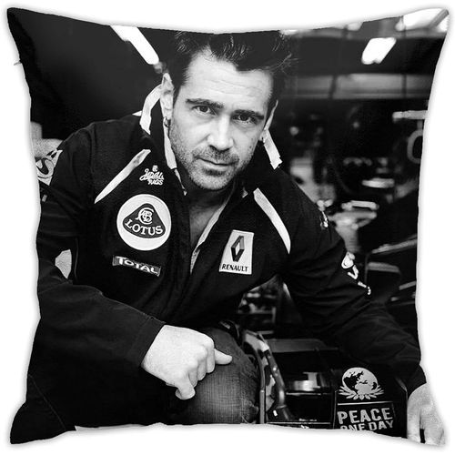 Colin Farrell Housses De Coussin Taies D'oreiller Housse De Coussin Douce Coussin Décoratif Canapé Voiture Taie D'oreiller Carrée Pour La Décoration De Lit À La Maison (18x18 Pouces)