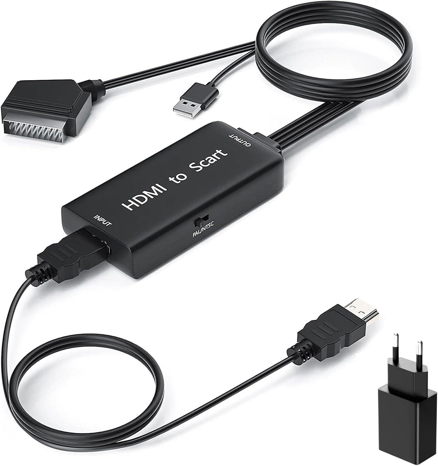 Adaptateur Péritel vers HDMI - Câble Péritel et câble HDMI inclus