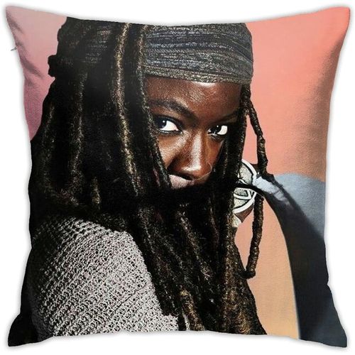 Danai Gurira Housses De Coussin Michonne En Polyester Doux Et Décoratif Carré Pour Salon, Canapé, Chambre À Coucher, Voiture