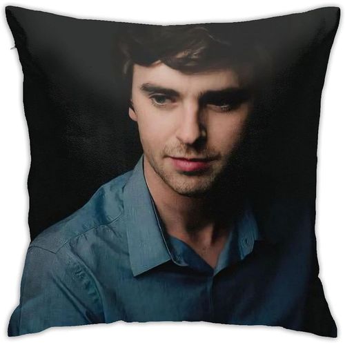 Freddie Highmore Housses De Coussin En Polyester Doux Décoratif Carré Housse De Coussin Taie D'oreiller De Luxe Pour Salon, Canapé, Chambre À Coucher, Voiture