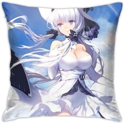 Azur Lane Anime Housse De Coussin Respirante De Luxe, 45,7 X 45,7 Cm, Décoration De Maison, Salon, Canapé, Siège De Voiture, Taie D'oreiller Carrée En Polyester Doux