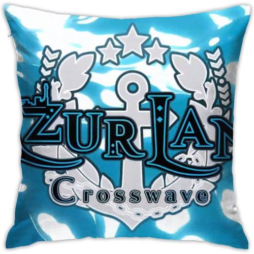 Housse De Coussin Respirante De Luxe Avec Logo Azur Lane, 45,7 X 45,7 Cm, Décoration De Maison, Salon, Canapé, Siège De Voiture, Taie D'oreiller Carrée En Polyester Doux