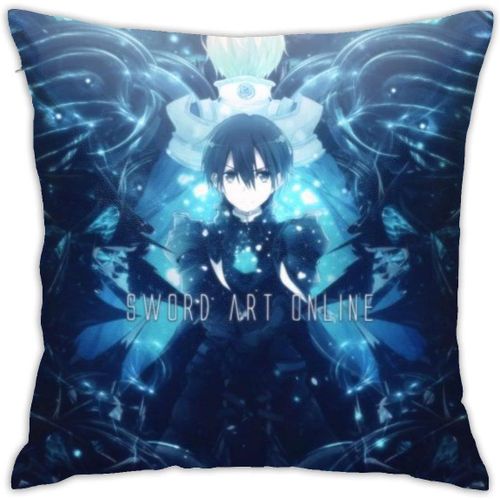 Sword Art Online Anime Housse De Coussin Respirante De Luxe, 45,7 X 45,7 Cm, Décoration De Maison, Salon, Canapé, Siège De Voiture, Taie D'oreiller Carrée En Polyester Doux