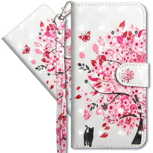 Xiaomi Redmi Note 9t 5g Etui A Rabat 3d Design Portefeuille Housse [Magnetique] [Fonction Stand] [Porte Carte] Pu Cuir Protection Coque Pour Xiaomi Redmi Note 9t 5g. Yx 3d Tree Cat