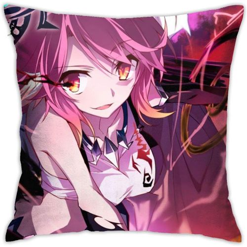 Housse De Coussin Respirante De Luxe No Game No Life Anime, Taie D'oreiller De Décoration De Siège De Voiture De Canapé De Salon De Maison De 18x18 Pouces, Taie D'oreiller Carrée En Polyester Doux