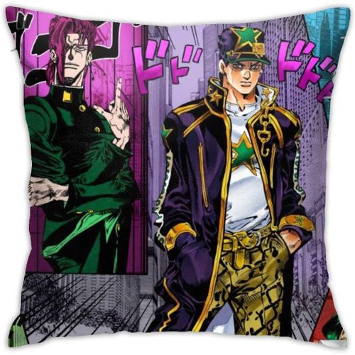 Jojo's Bizarre Adventure Housse De Coussin De Luxe Respirante, 45,7 X 45,7 Cm, Décoration De Maison, Salon, Canapé, Siège De Voiture, Taie D'oreiller Carrée En Polyester Doux