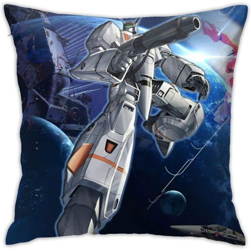 Robotech Anime Housse De Coussin Respirante De Luxe, 45,7 X 45,7 Cm, Décoration De Maison, Salon, Canapé, Siège De Voiture, Taie D'oreiller Carrée En Polyester Doux