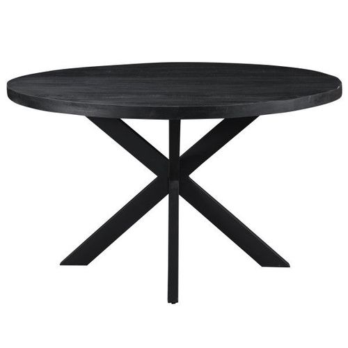 Uzes-Table À Manger Ronde 8 Personnes D150 Cm,Spider Et Manguier Noir