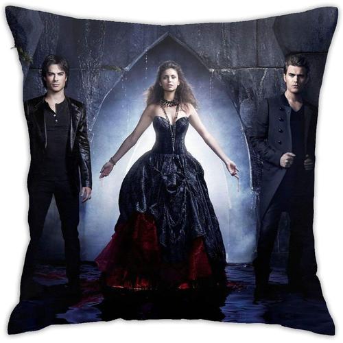 Vampire Diaries Damon Salvatore Taie D'oreiller Carrée Tendance Douce Pour Canapé, Lit, Voiture, Décoration D'intérieur, 45,7 X 45,7 Cm