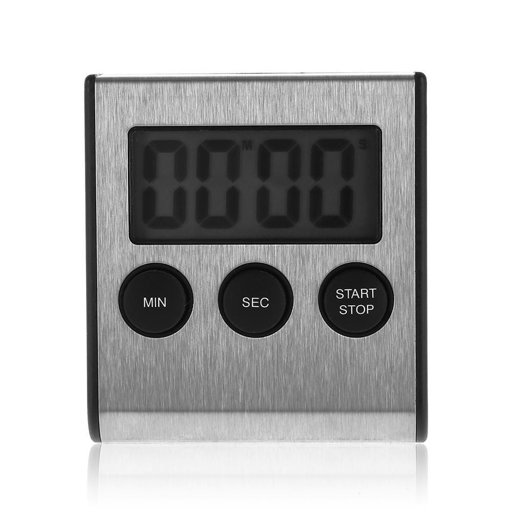 Minuteur Numérique Acier Inoxydable Inox 6.5x7x1.7 Cm