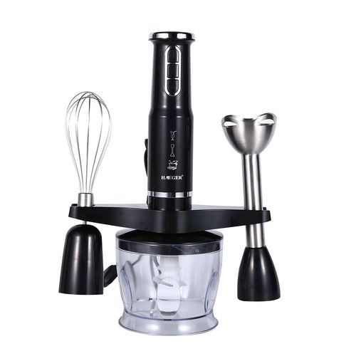 600W,Robot Cuisine Multifonction, Hâche, Mixe, Tranche, Râpe, Lames Pétrin, Batteur, Compatible Lave-Vaisselle, Noir