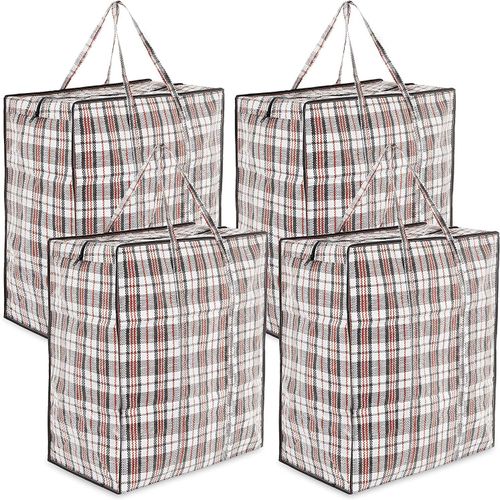 Sac De Rangement Vetement Lot De 4, Grand Sac Pliables Rangement Vêtements Grande Capacité Pour Chaussure, Housse De Couette, Linge De Lit, Grand Sac Cabas Multi-usages À Fermeture Zippée