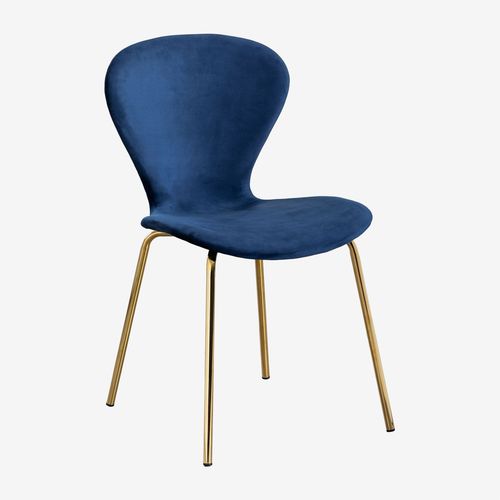 Lot De 2 Chaises De Salle À Manger Empilables En Velours Uit Doré