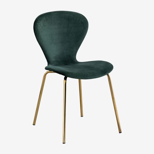 Pack De 4 Chaises De Salle À Manger Empilables En Velours Doré