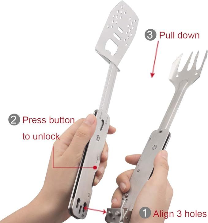 Ensemble d'outils combins 4 en 1 pour mini barbecue avec sp... - 4