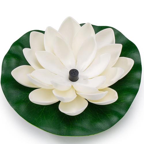 Lotus Solaire Fontaine Pompe,Fleur Solaire Fontaine Flottante Fontaine Bain D'oiseau Débit Maximum 180l/H, Buses Solaire Bassin Pompe Pour Jardin Pool Caractéristiques De L'eau-Blanc