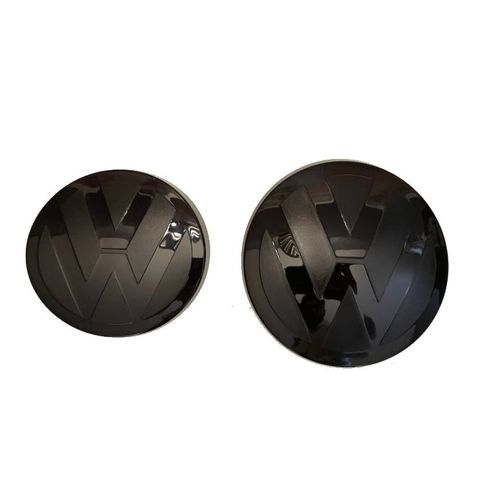 2x Pack Emblèmes Vw Avant Et Arrière Noirs Logos Pour Golf 6 (Mk6) 10-13