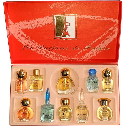 Parfums Les Parfums De France Luxe Coffret De 10 Eau De Parfums Miniatures,Rouge,52,7 Ml 