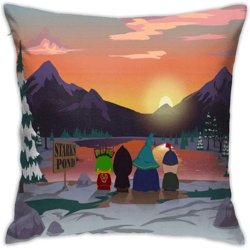 Hirola Coussin De Canapé Doux Et Durable Avec Impression Recto-Verso Confortable Pour Bureau, Chevet, Dossier, Voiture, Coussin Lombaire ? South Park-The-End-For-Now 45,7 X 45,7 Cm